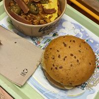 chicken & la vie bacon burger + loaded fries at Velicious Burger in Strasbourg