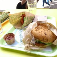 Chicken-style burger at Velicious Burger in Strasbourg