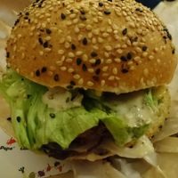 The mushroom burger  at Velicious Burger in Strasbourg