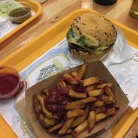 Burger and Fries  at Velicious Burger in Strasbourg
