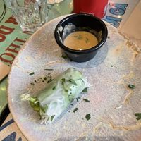 Veggie rolls, sorry i’ts almost all eaten  at Bun Bo Vietam - Gotico in Barcelona
