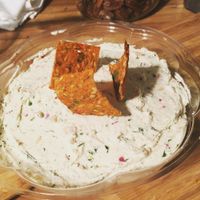 Almond cheese & flax crackers  at Rawlicious in Cedar Rapids