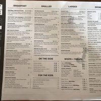 Menu at BSKT Cafe in Mermaid Beach