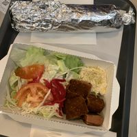 Vegan Chicken Salad and Vegan Chicken Wrap at Fari's in Ljubljana