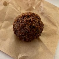 A single falafel. You can get them as 1 piece (“kos”) or in a wrap. at Fari's in Ljubljana