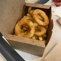 onion ring box   at Fari's in Ljubljana