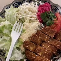 vegan chicken bowl  at Fari's in Ljubljana