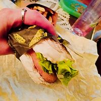 Vegan chicken burger at Fari's in Ljubljana