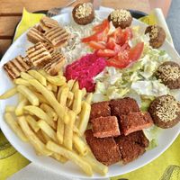 Vegan plate  at Fari's in Ljubljana