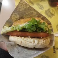 Vegan chicken burger at Fari's in Ljubljana