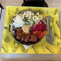 Vegan salad  at Fari's in Ljubljana