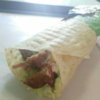 Vegan chicken wrap at Fari's in Ljubljana