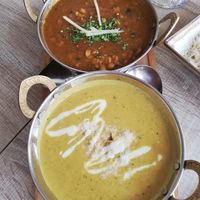 Dal tadka, i "No-chicken" korma at Spice Garden in Sitges