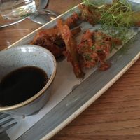 Lemon and broccoli tempura at Bad Hunter in Chicago