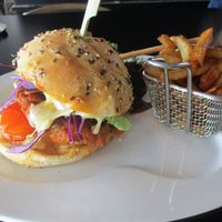 Veggie burger at La Plage de Monsieur Hulot in Saint-nazaire