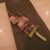 Asparagus & Smoked Trumpet Mushroom skewer at Ima Izakaya - Corktown in Detroit