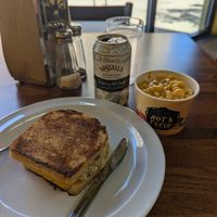 Chickpea melt + mac at Healthy Harvest Urban Farms & Cafe in Rock Island