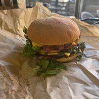 Craig Mack burger  at Healthy Harvest Urban Farms & Cafe in Rock Island