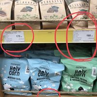 Information labels at VEGGY SHOP in Vladivostok