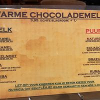 Chocomelk menu  at Coffee Corazon in Amersfoort