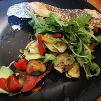 Spelt broodje humnus/avocado at Coffee Corazon in Amersfoort