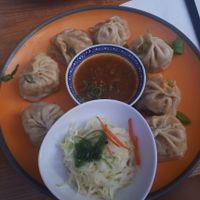Not sure the coleslaw is fully vegan. But the food taste so good. I took the vegan choice, carrots and glass noodles inside.  at Momos Tibetain in Strasbourg