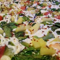 Vegan pizza!!! at Graffiti's Pizza in Mcdonough