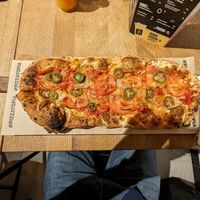 Vegan pizza at Pizzatopia in Krakow
