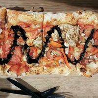 build your own vegan pizza  at Pizzatopia in Krakow
