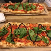 Vegantopia (front) and build you own (back) at Pizzatopia in Krakow