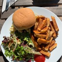 Custom “Joyce” burger (garlic & onion-free)  at Potato Tomato - The Eatery in Whitstable