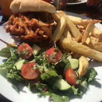 Jackfruit burger  at Potato Tomato - The Eatery in Whitstable