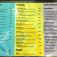 Menu side 1 at Go Chaatzz in Fremont