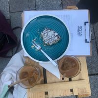 Vegan Cake and Oat Milk Iced Coffee  at Haus Zauberflöte in Offenburg