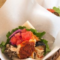 half size falafel sandwich #Veganuary at Ballon in Tokyo