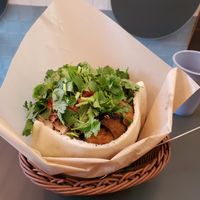 Large spicy coriander falafel at Ballon in Tokyo