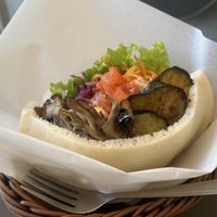 Regular falafel sandwich  at Ballon in Tokyo