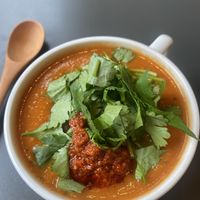 Coriander soup  at Ballon in Tokyo