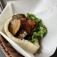 Spicy falafel sandwich  at Ballon in Tokyo