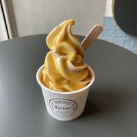 Passion fruit soft serve  at Ballon in Tokyo