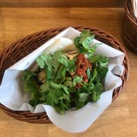 Falafel with coriander  at Ballon in Tokyo