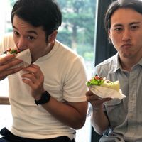 visit with friend. at Ballon in Tokyo