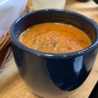 Vegan tomato soup at Ballon in Tokyo