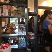 Waiting to sit at the counter  at Ballon in Tokyo