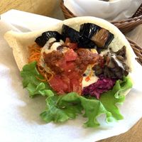 Regular falafel sandwich  at Ballon in Tokyo