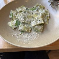 Spinach & sage ravioli with vegan cream  at Nova Essen & Trinken in Kempten