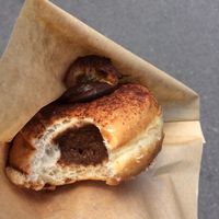 Avocado, banana and chocolate donut. Very good and not too sweet, perfect! at Donut Shop in Prague