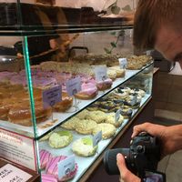 buffet at Donut Shop in Prague