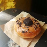 Brownie & Lemon Donut at Donut Shop in Prague
