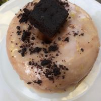 lemon brownie donut at Donut Shop in Prague